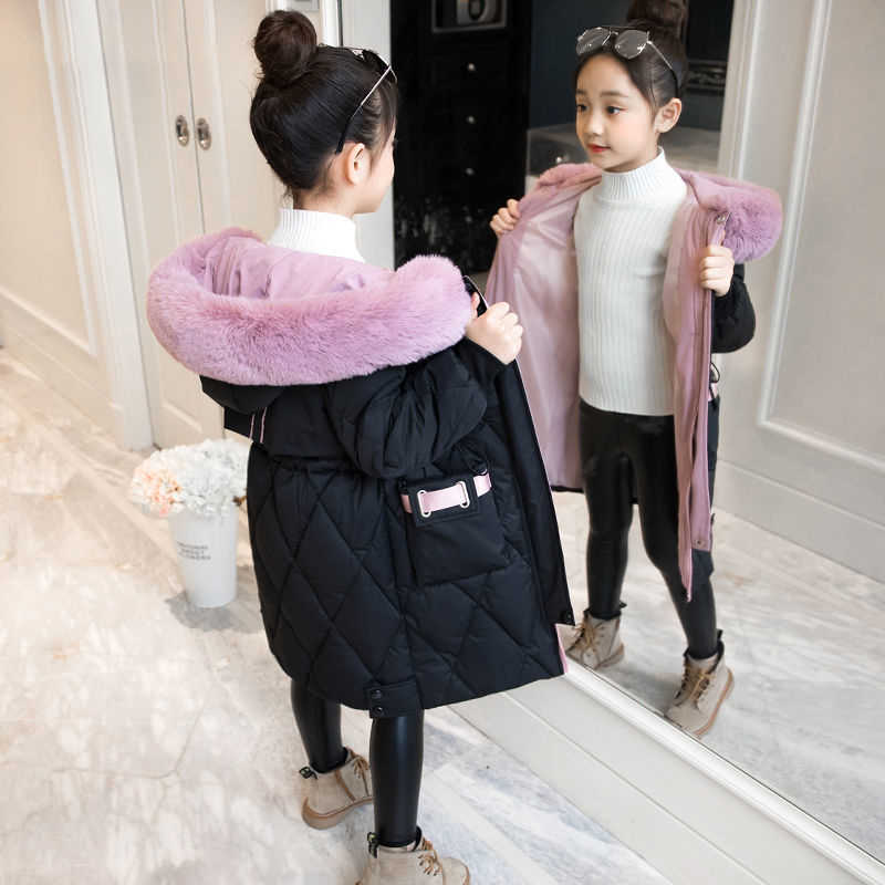 Down Coat 2023 New brand fashion Girl clothes Winter Jacket Warm Coat Thick Children's Winter Clothing Kids Big Hooded Outerwear R230905