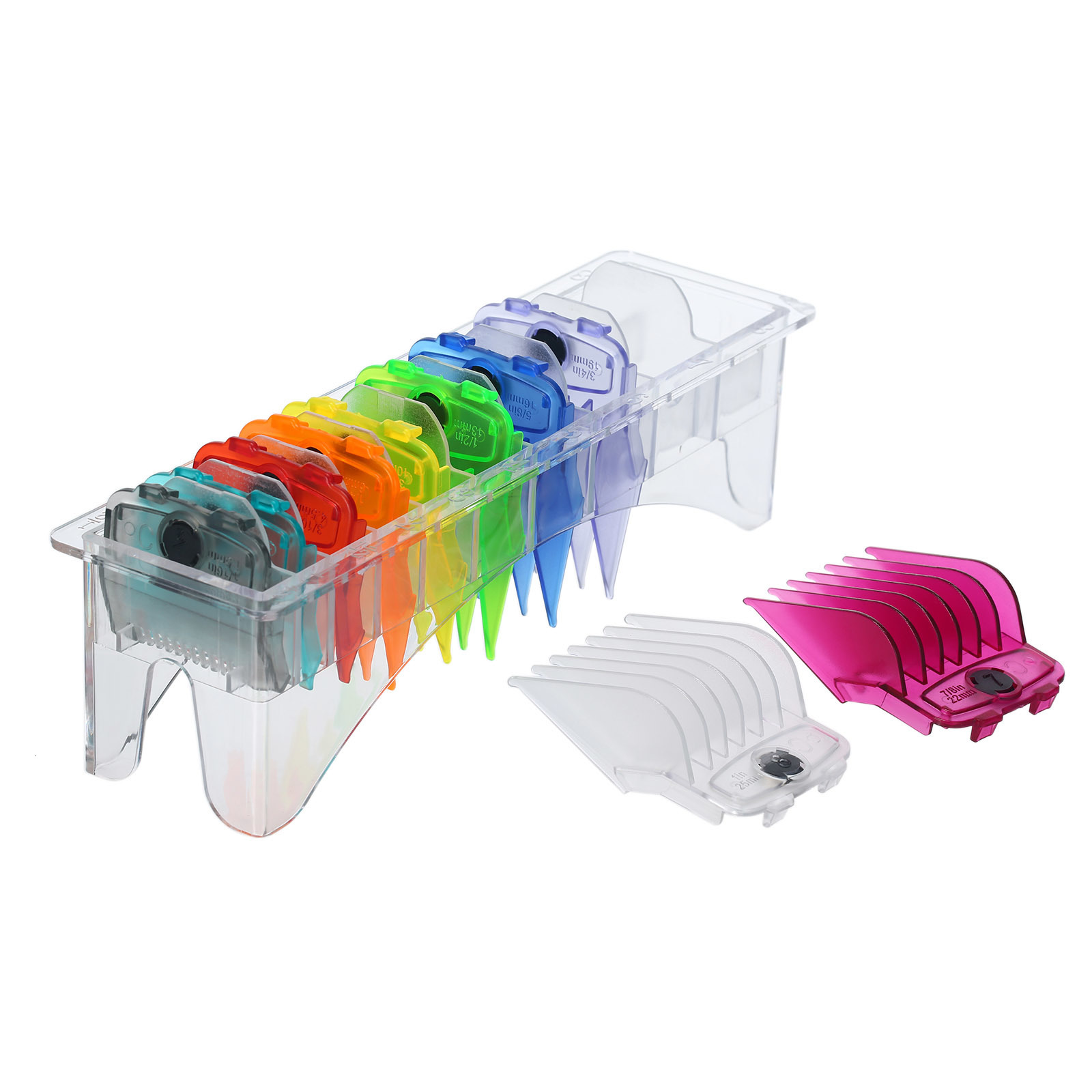 Connectors Set of 10PCS Hair Clipper Combs Guide Kit Compatible with Whal's Clippers Colorful Plastic Magnetic Trimmer Guards 230906