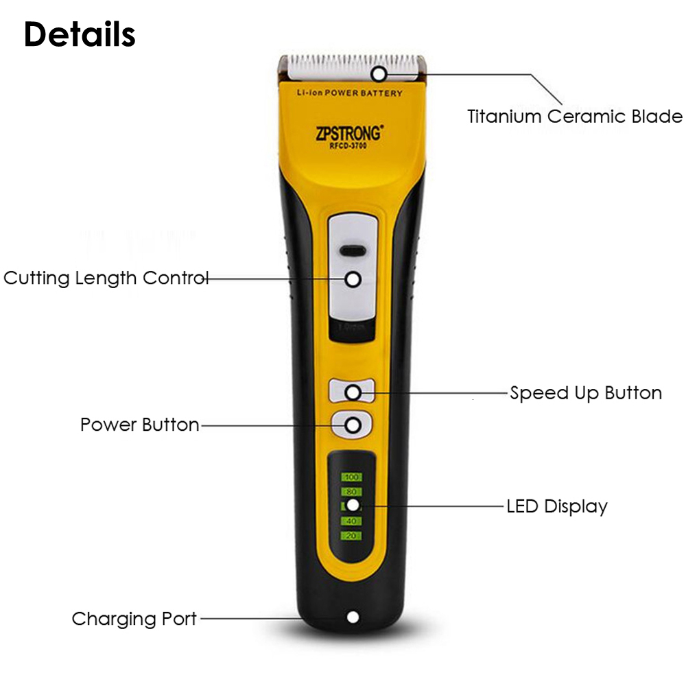 Electric Shavers 25w Professional Hair Trimmer Rechargeable Clipper Haircut Beard Razor for Adult Men LED Display 220V110V 230906