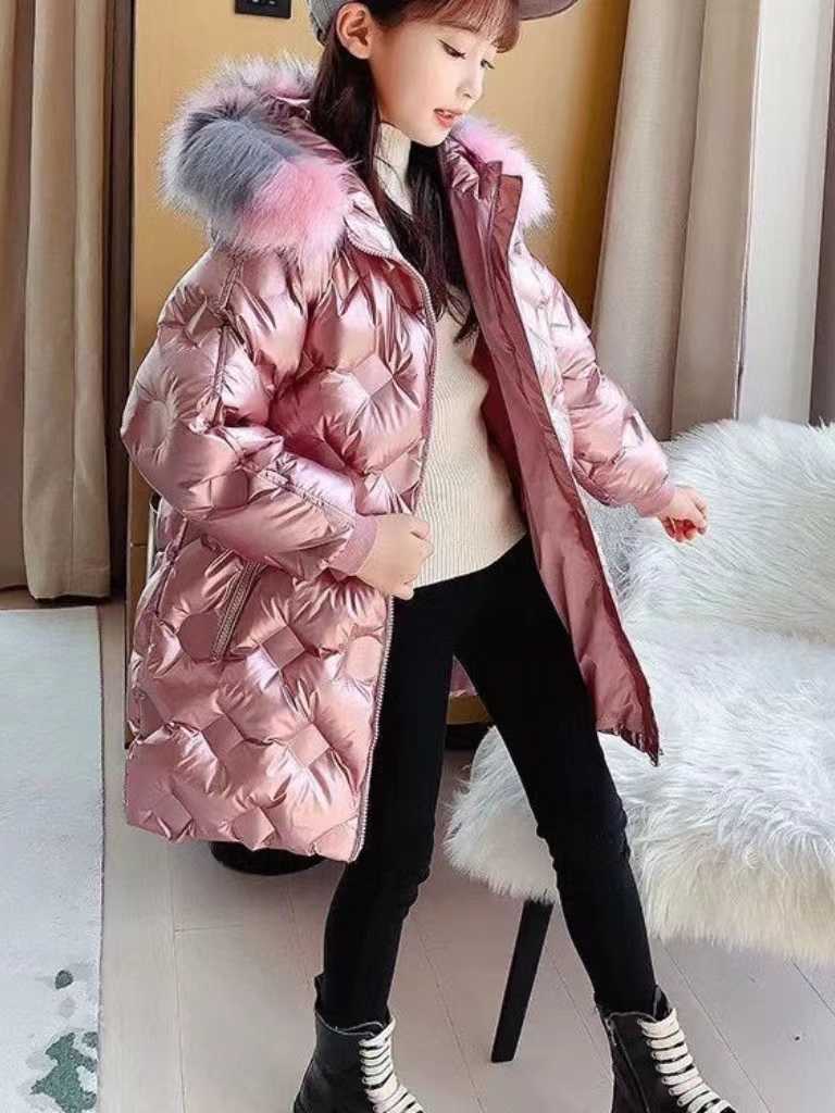 Down Coat Winter Down cotton Jacket Girls Waterproof Hooded Coat Children Outerwear Clothing Teenage clothes Kids R230905