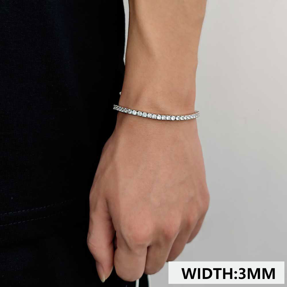 Bangle Hip Hop Bling CZ Cubic Zirconia Iced Out Tennis Bracelet For Women 230907