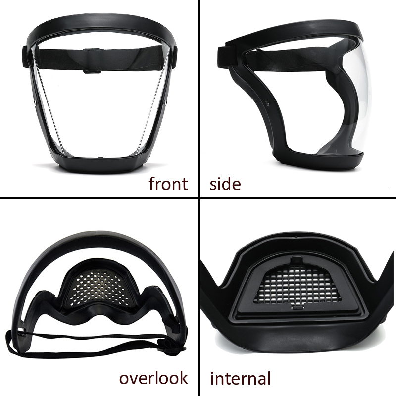 Salad Tools Work Protection Mask Full Face Protector Shield Transparent Protector Face Protective Screen Kitchen Gadgets Accessories 230906