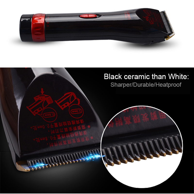 Electric Shavers 110240V Professional Hair Clippers Black Ceramic Blade Trimer with comb Cutting Machine for salonhome 230906