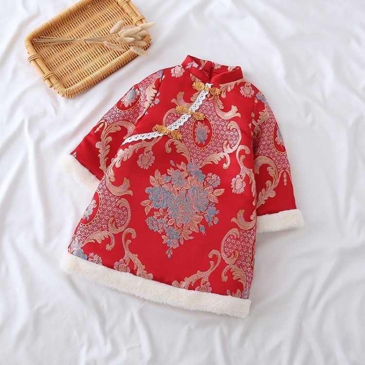 Down Coat Children's Winter Down Jackets Kids Thick Down Coat Baby Jacket For Girls Chinese Style New Year Girls Outerwear 2 4 5 6 7 R230905