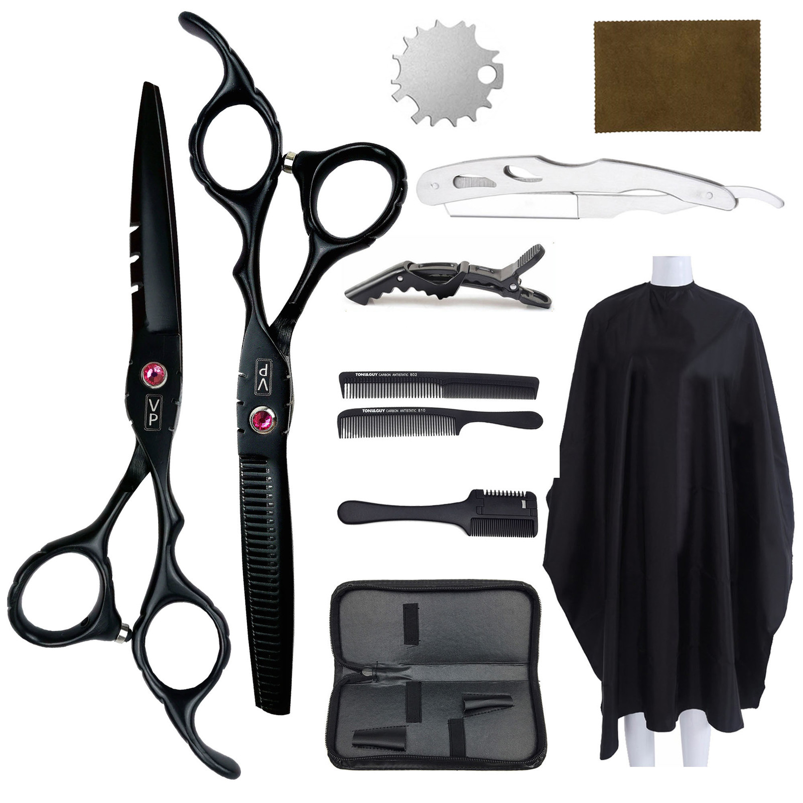 Scissors Shears 60" Hair Professional Hairdressing Set Barber Thinning Cutting Tool Hairdresser 230906