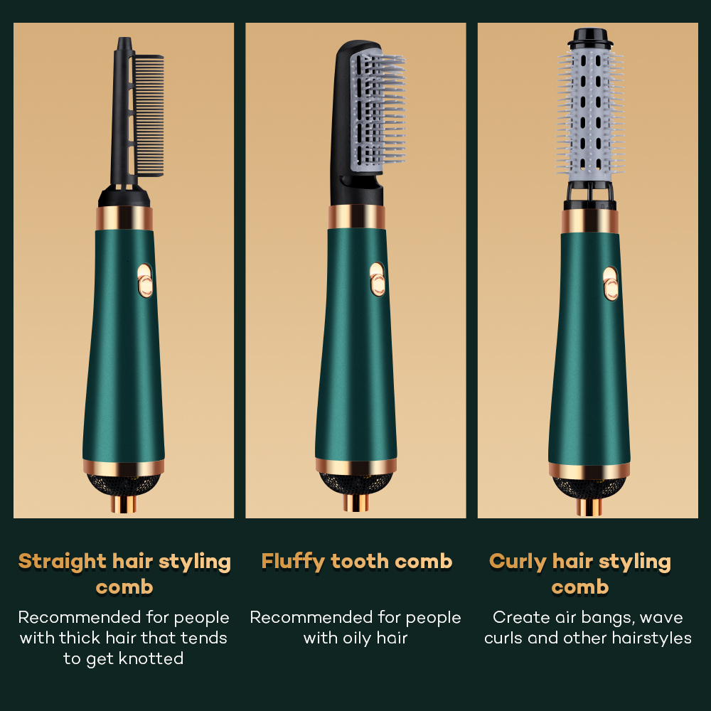 Hair Dryers 3 IN 1 Dryer Air Brush 1200w Curler Straightener Comb Curls One Step Styling Tools Electric Ion 230906
