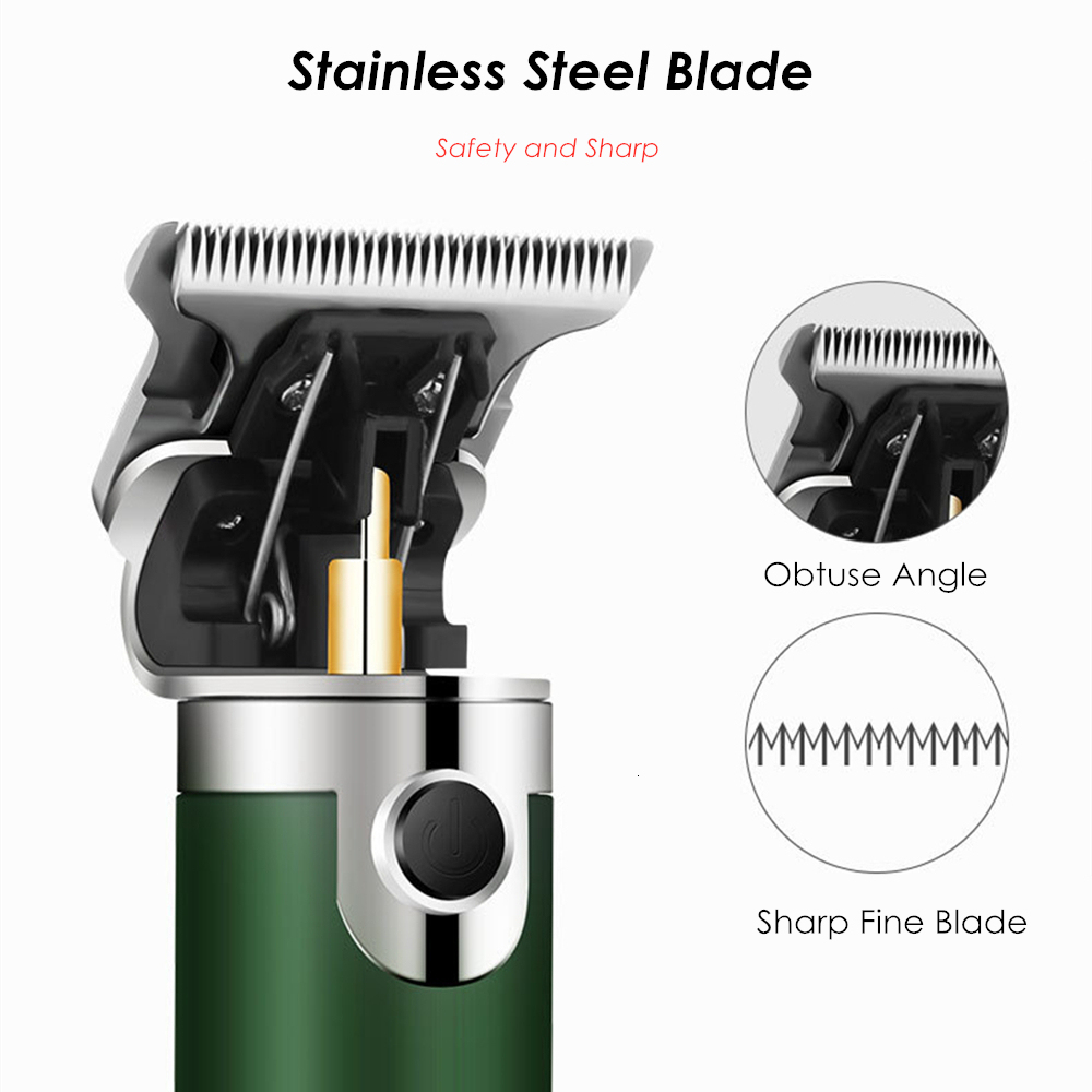 Electric Shavers Professional USB Rechargeable Hair Clipper Trimmer Beard Shaving Machine 0mm Men Barber Haircut Tool 18650 Lithium 230906