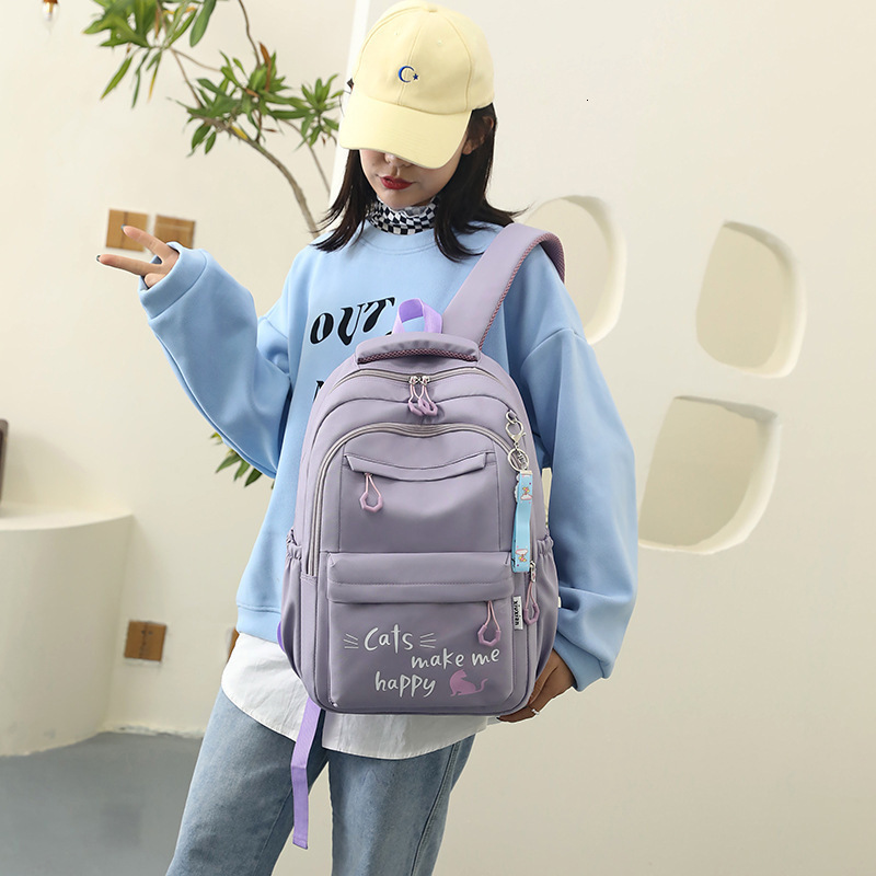 Backpacks Fengdong Kawaii school Backpack for Girls cute School Bags Waterproof bookbag Teens College Student Large Travel Shoulder Bag 230906