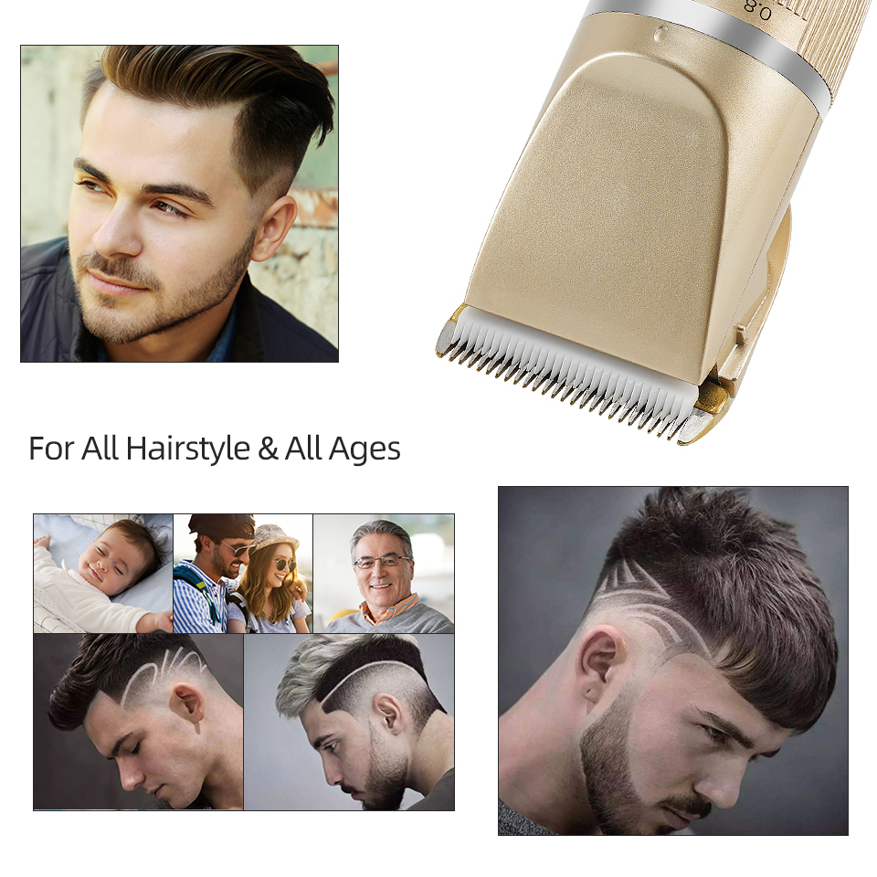 Electric Shavers Professional Hair Clipper Men's Trimmer Rechargeable Cutting Machine LCD Display Head 2 Gears 230906