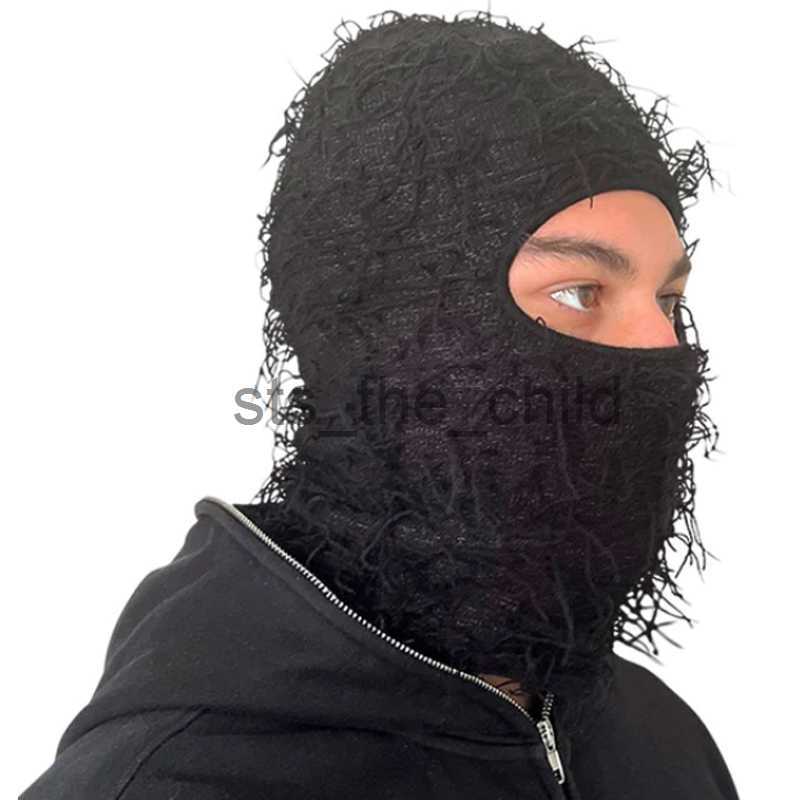 Beanie/Skull Caps 1pcs Y2k Embroidered Baraklava Full Ski Mask Fashion Knitted Camo Headwear Unisex Y2K Knitted Hat Women's Men's Mask x0907