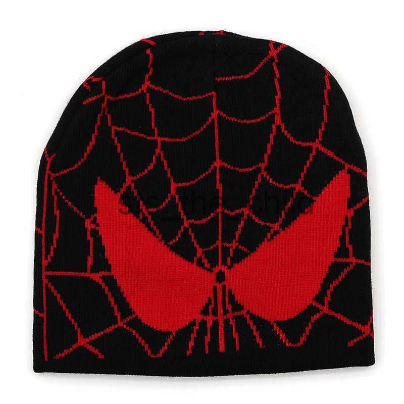 Beanie/Skull Caps New Cartoon Spider Embroidered Beanies Hat Men Winter Autunm Warm Knitted Bonnet Cap Soft Wool Skullies Beanies Caps Bonnet x0907