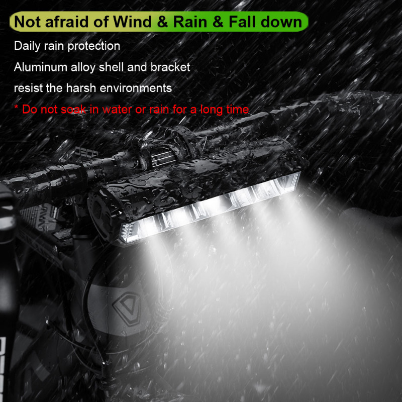 Bike Lights Bicycle Light Front 5200Lumen LED 8000mAh Waterproof Flashlight MTB Road Cycling Rechargeable Lamp Accessories 230907