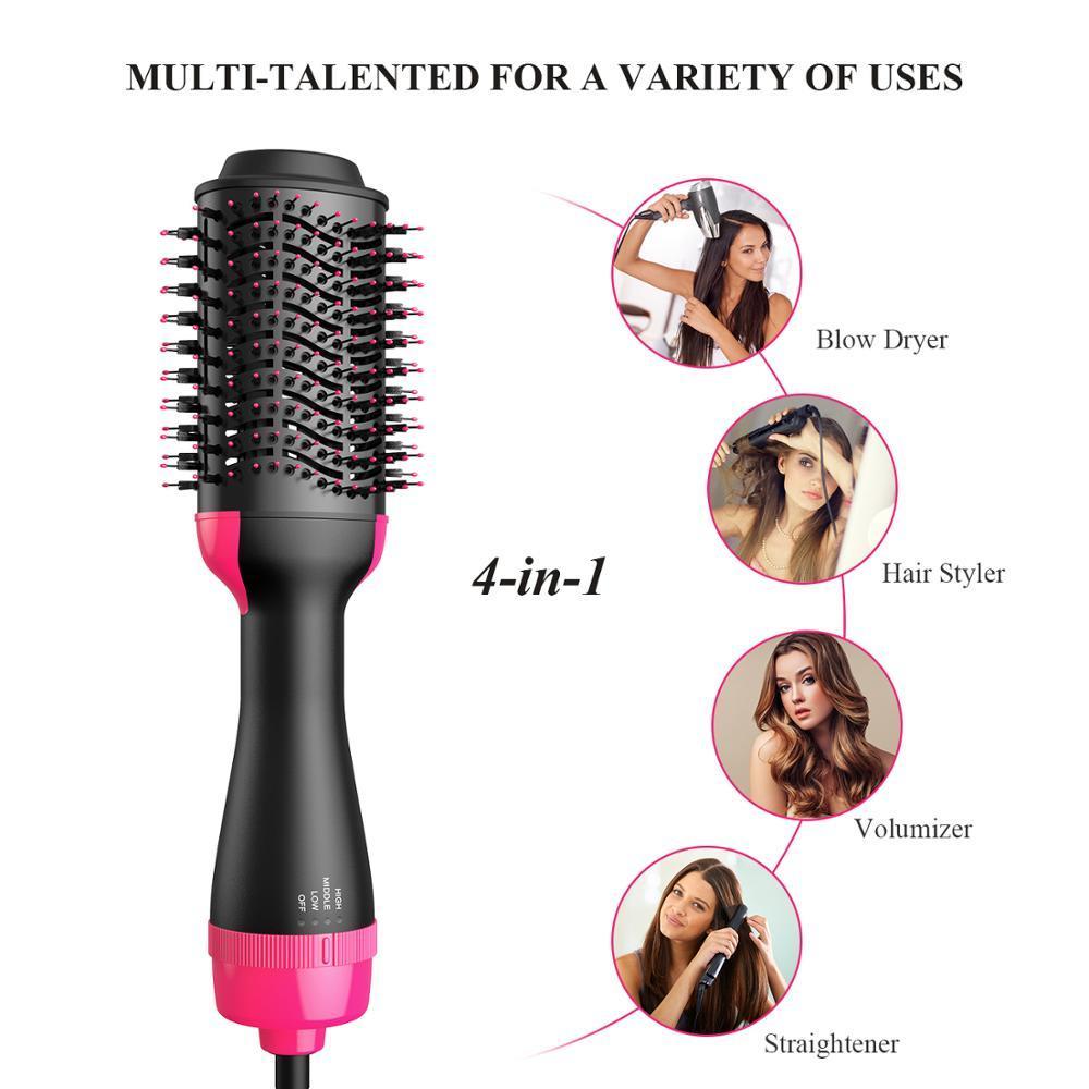Hair Dryers Dryer Air Brush Styler and Volumizer Straightener Curler Comb Roller One Step Electric Ion Blow 230906