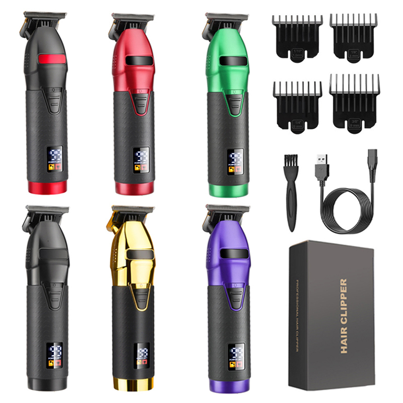 Electric Shavers 2023 Professional T9 Hair Trimmer for Men USB Clipper Barber Shaver Beard 0mm Cutting Machine 230906
