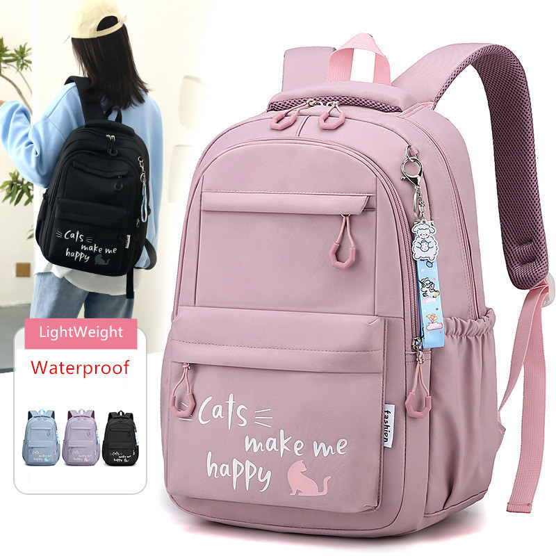 Backpacks Fengdong Kawaii school Backpack for Girls cute School Bags Waterproof bookbag Teens College Student Large Travel Shoulder Bag 230906