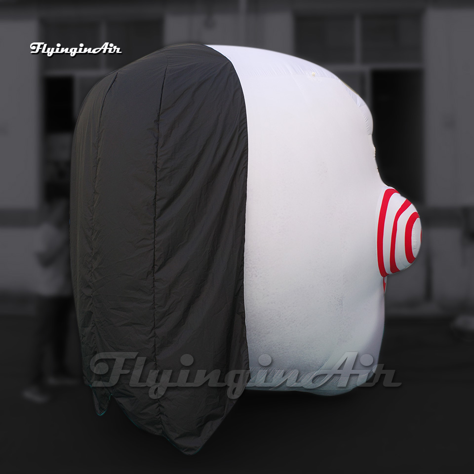 3m Scary Giant Inflatable Billy Saw Mask Air Blow Up Clown Head For Halloween Party Decoration