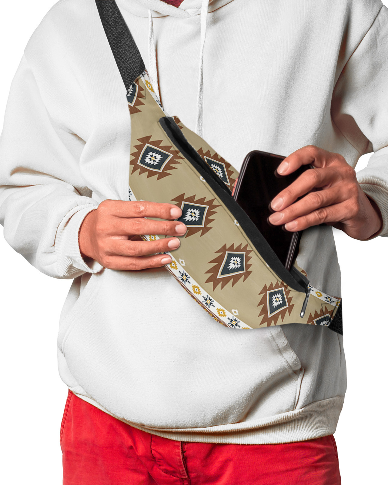 Waist Bags Tribal Totem Boho Waist Bags for Women Man Travel Shoulder Crossbody Chest Bags Waterproof Fanny Pack 230907