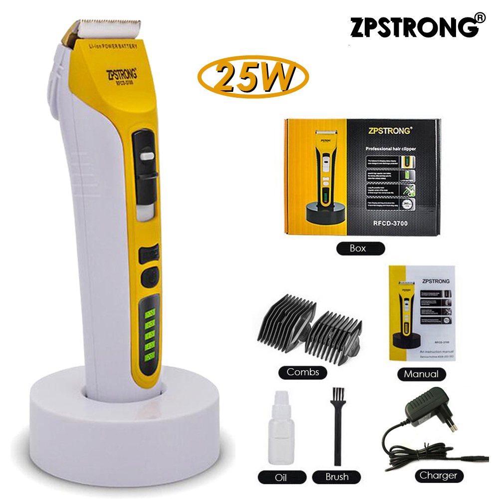 Electric Shavers ZPSTRONG RFCD3700 Professional Hair Clipper 25W High Power Barber Trimmer for Men Beard Shaver Salon Cutting Machine 230906