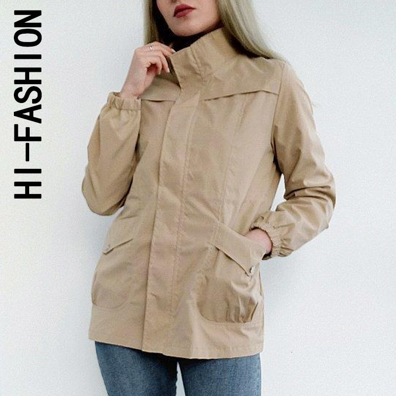 Womens Trench Coats HIFASHION Women Double Layer Windbreaker Autumn Casual Slim Coat Fashion Plus Size 4Xl StandUp Collar Ladies Jacket 230906