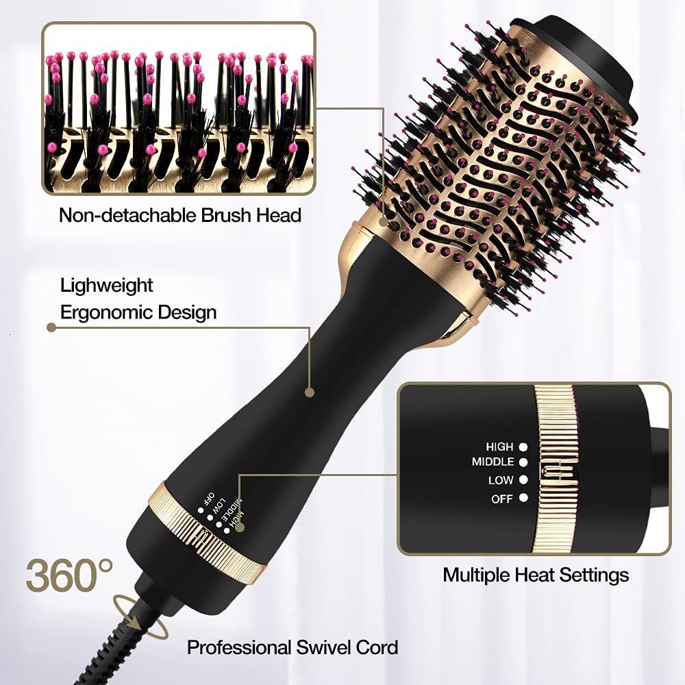 Hair Dryers 3 In 1 Adjustable Air Comb Profissional Wet And Dry Dryer Electric Straight Curly Styling Tool Smoothing Brush 230906