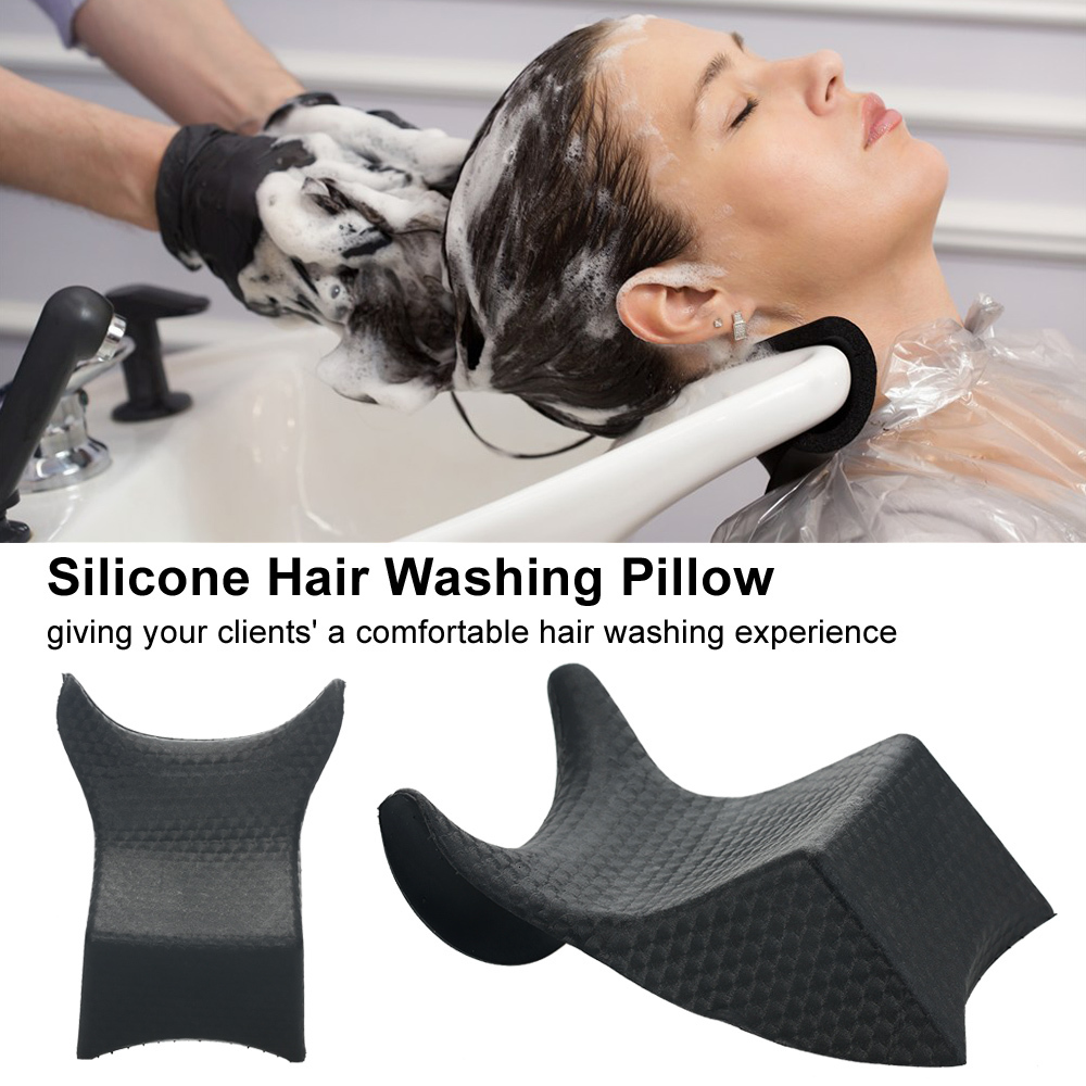 Connectors Beauty salon Wash Basin Neck Pillow Shampoo Rest Cushion Silicone Portable Washbasin Pro Hair Salon Accessories 230906