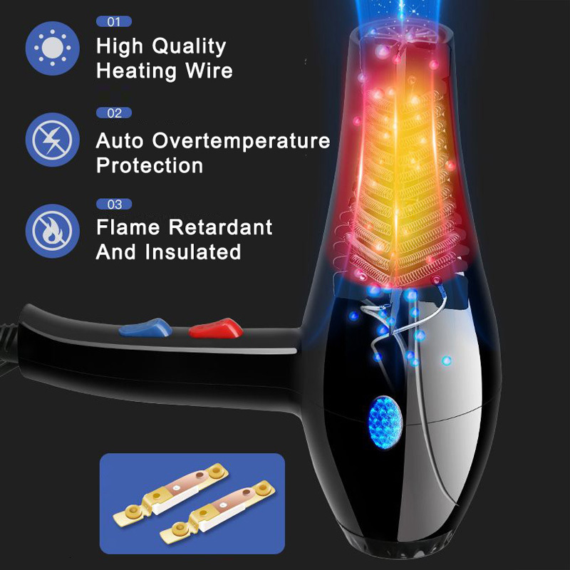 Other Massage Items With 7 Gifts 2100W Professional Powerful Hair Dryer Fast Heating And Cold Adjustment Ionic Air Blow For Salon Use 230906