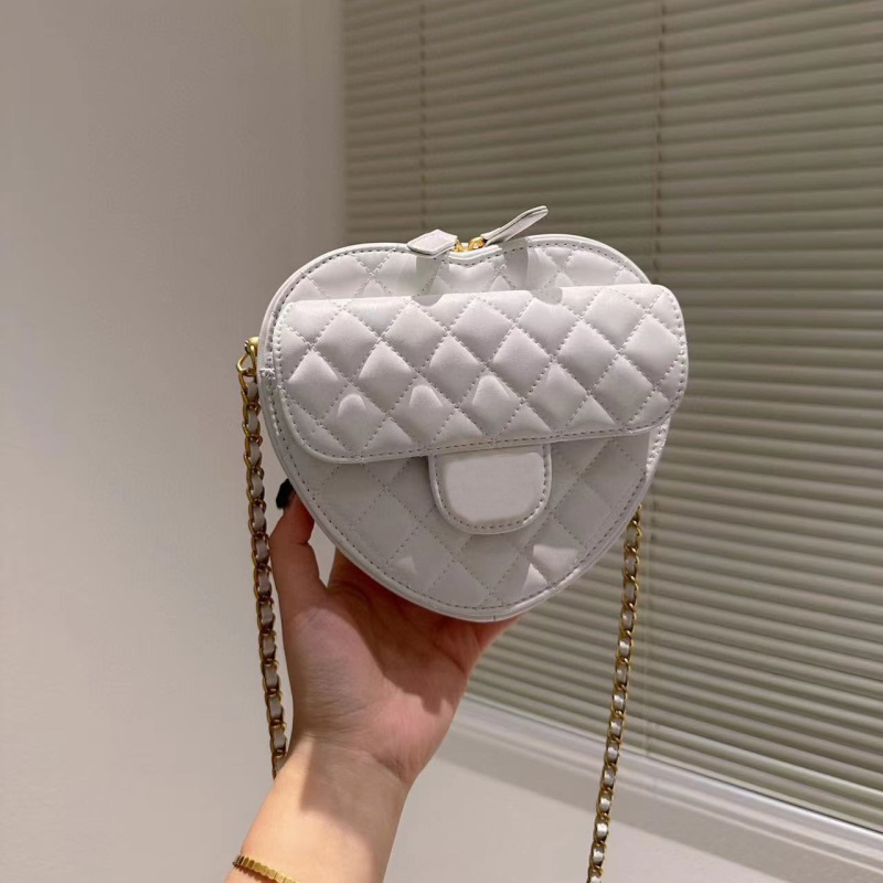 dapu Design package new small fragrant wind chain heart-shaped bag single shoulder crossbody bag mini love bag Size 16CM
