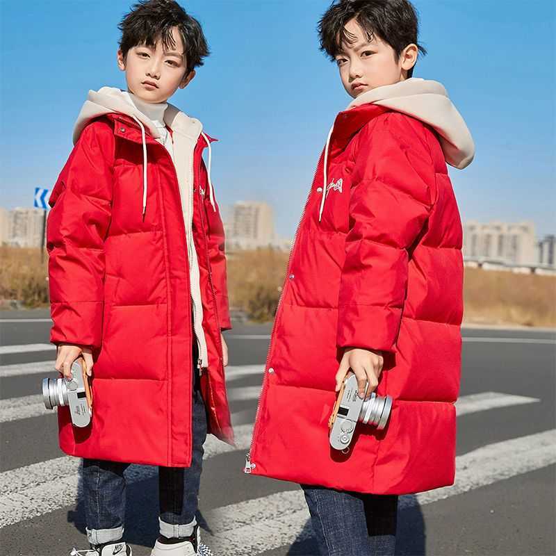 Down Coat Winter Kids Girls Long Coats Children Boys Jackets Fashion Thick Hooded White Down 2-14Y Teenagers Overcoat Parkas R230905