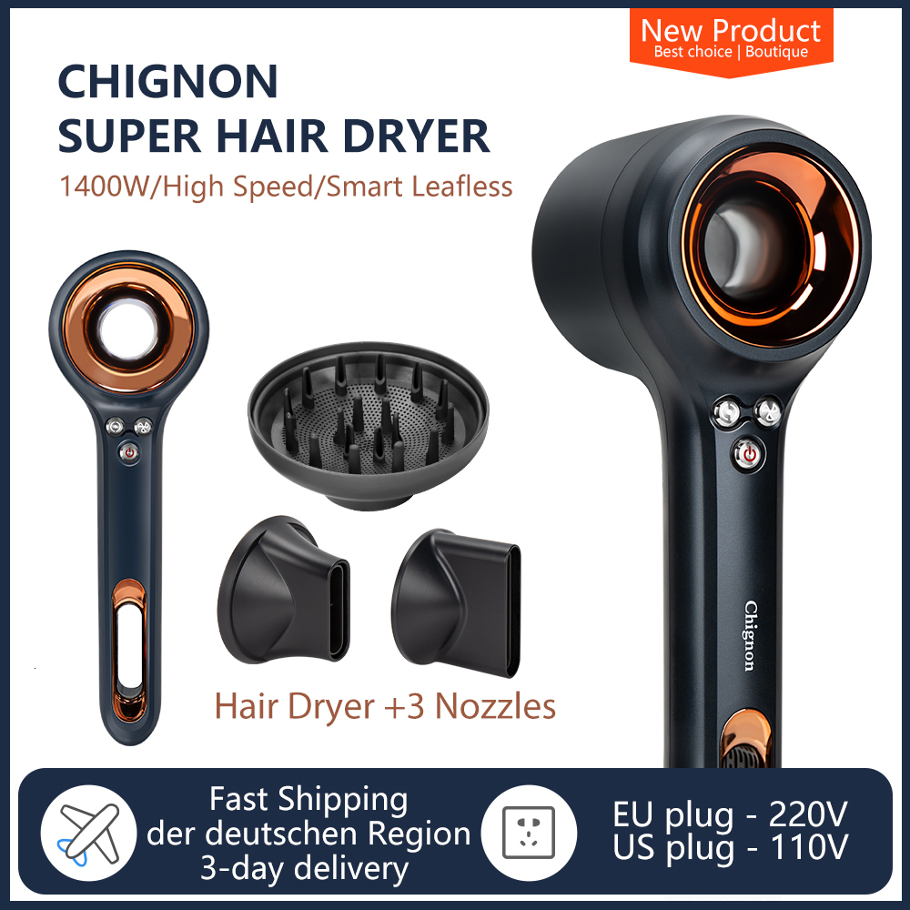 Other Massage Items CHIGNON Hair Dryer 1400W High Speed Smart Leafless Household Ionic Blow Dryers Low Noise Constant Temperature Technology 230906