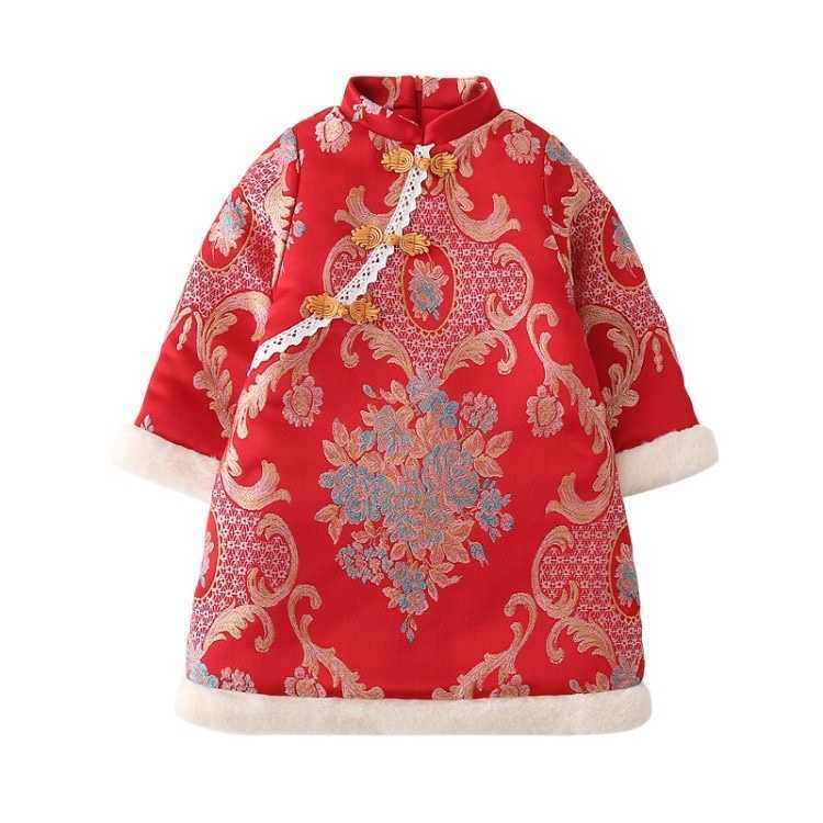 Down Coat Children's Winter Down Jackets Kids Thick Down Coat Baby Jacket For Girls Chinese Style New Year Girls Outerwear 2 4 5 6 7 R230905