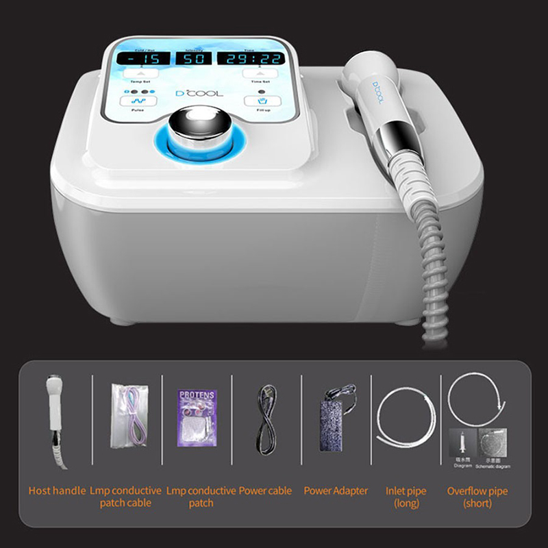 Mini D Cool Electroporation Cryo Skin Cooling Device Facial Machine EMS Skin Rejuvenation Face Lifting Cryotherapy No Needle Therapy Anti Puffiness Ag