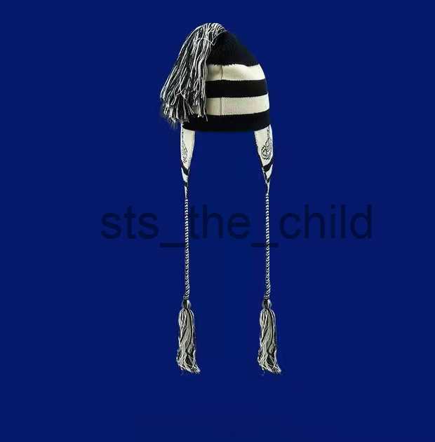 Beanie/Skull Caps Anime Cosplay Apparel Beanies Okazaki Shinichi NANA Hats Girl Women Tassel Ear protection hat Winter Fall Casual Bonnet Gorro x0907