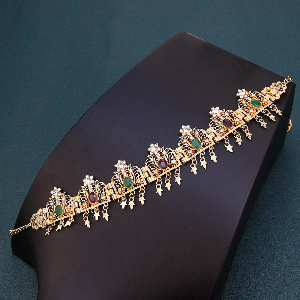 Wedding Hair Jewelry Sunspicems Algeria Tassels Forehead Chain Hairband Bride Crown Hair Chain Hairware Morocco Women Wedding Jewelry Hair Pieces 2309