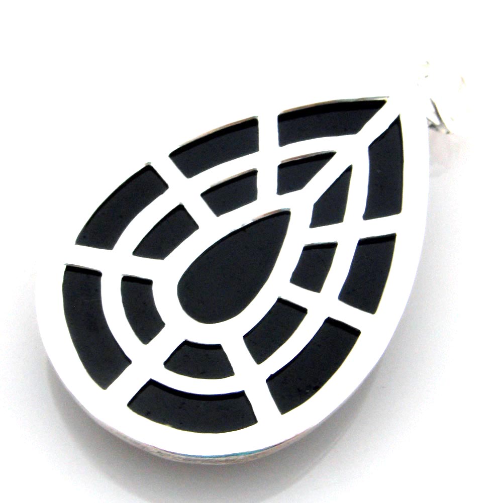 Natural Black Obsidian Pendants Teardrop Black Natural Stone Pendant Necklace Jewelry For Women Men Natural Black Agate Pendant