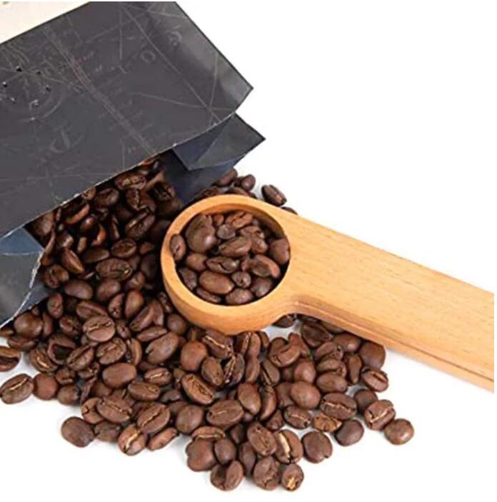 Wood Coffee Scoops Coffeeware Kitchen Dining Bar Home Garden Design Scoop With Bag Clip Tablespoon Solid Beech Wooden Measuring Tea Bean