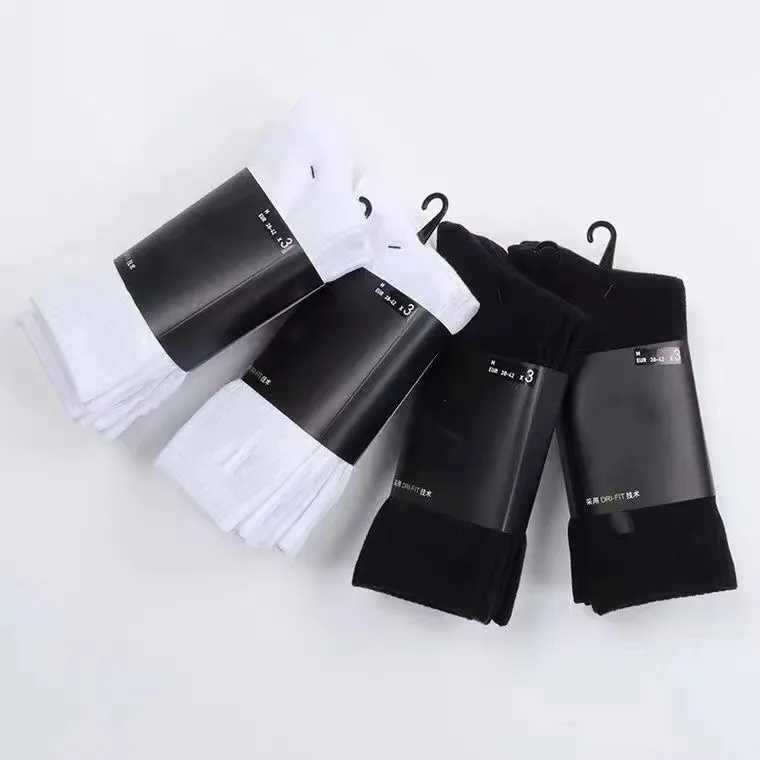 Fashion Designer Black White High Quality Socks Women Men Cotton All-match Classic Ankle Hook Breathable Stocking Mi Football Basketball Sports Sock dh8988