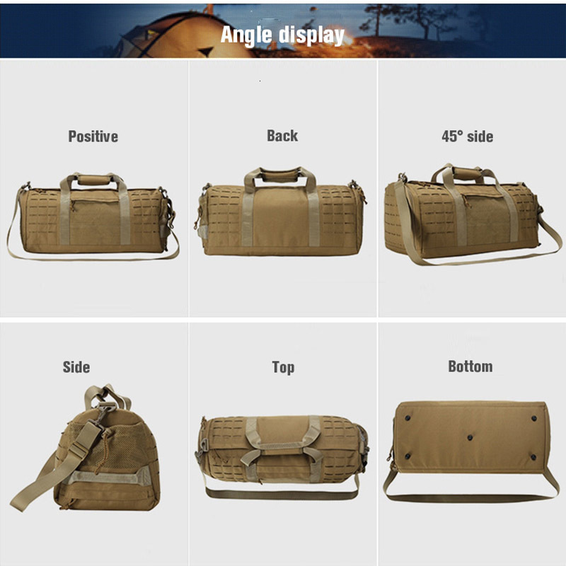 Backpack Military Tactical Shoulder Handbag Outdoor Gym Fitness Sports Men Army Pouch Waterproof Molle Camping Hiking Travel Pack XA851Y 230907