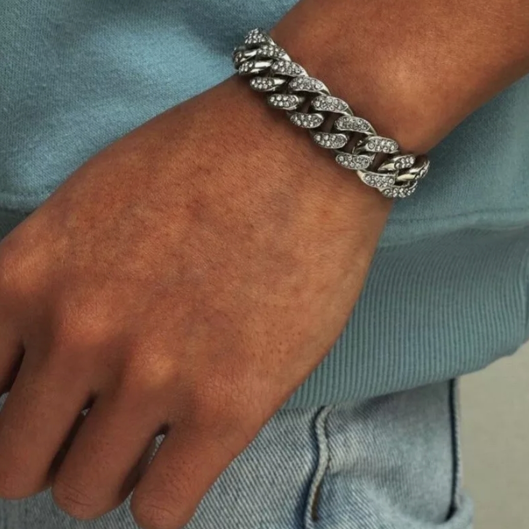 Bangle 13mm Crystal Miami Iced Out Cuban Link Chain Bracelet For Men Women Full Charms Hip Hop Jewelry Chain wholesale Gift 230907