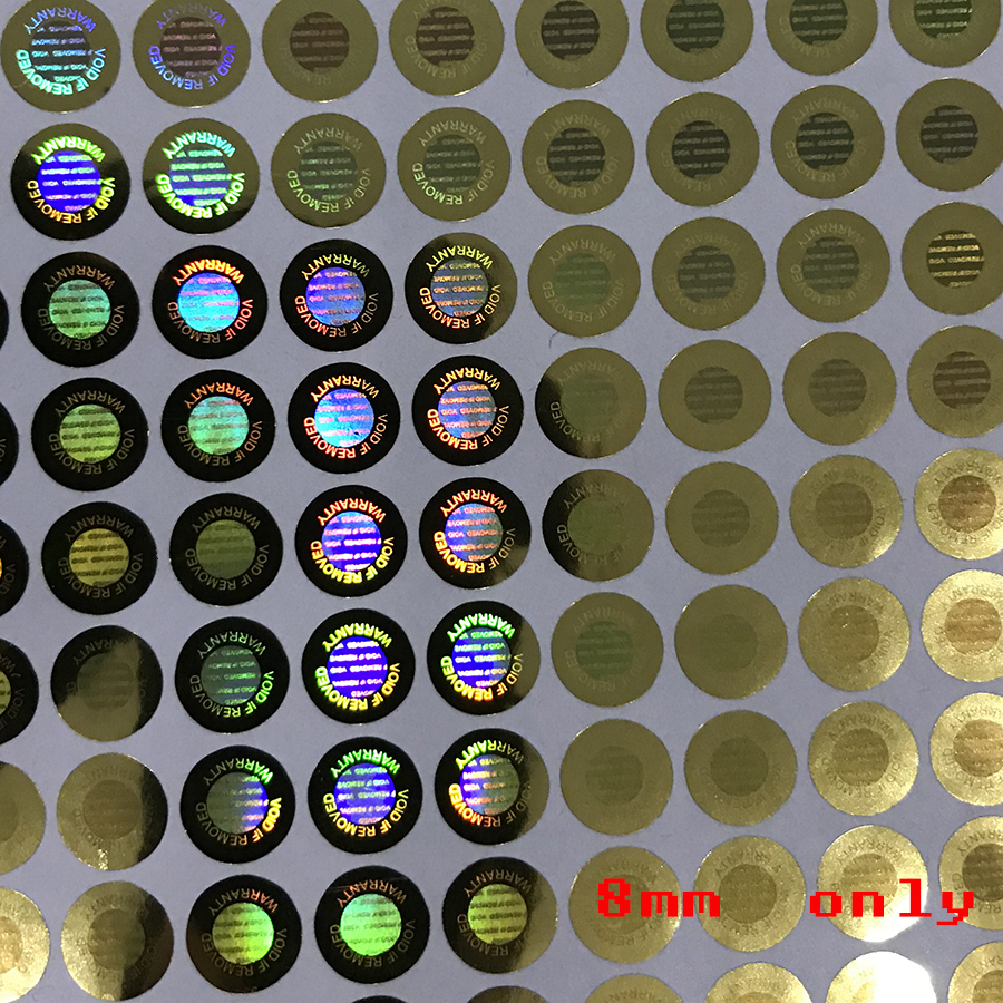Other Decorative Stickers phone repair VOID IF REMOVED Warranty 8mm small security Hologram for onetime use 230907