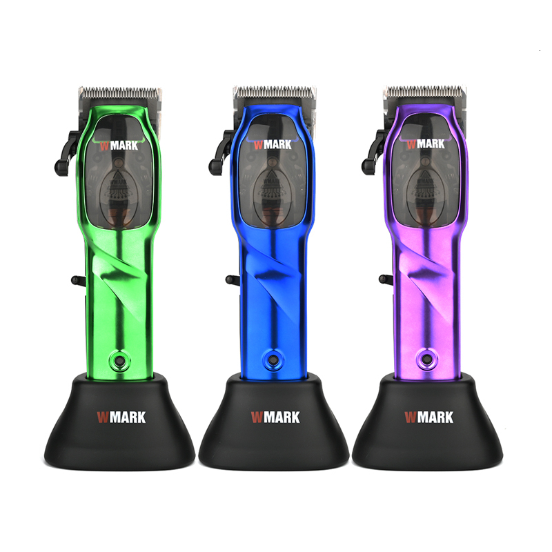 Electric Shavers 2023 WMARK NG9003 High Speed Professional Hair Clipper Microchipped Magnetic Motor 9000RPM 9V With Charge Stand 230906