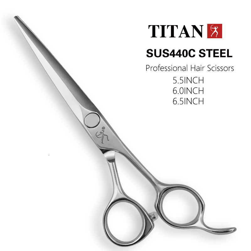 Scissors Shears Titan barber scissors hairdressing cutting tools thinning shears for hairdressers 55 60 65 inch 440c steel 230906