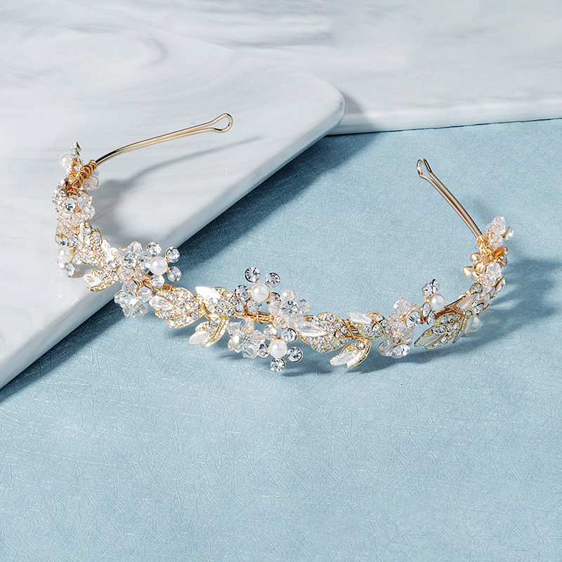 Wedding Hair Jewelry Miallo Fashion Flower Crystal Headbands for Women Hair Accessories Silver Color Crown Wedding Bridal Hair Jewelry Headpiece Gift 
