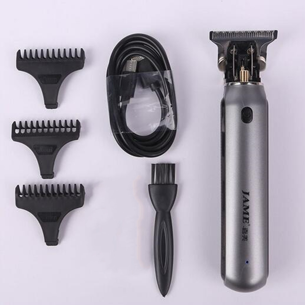 Electric Shavers JAME Professional Hair Clippers Men T Blade Beard Trimmer Barber Haircut Machine Cordless 0mm Shaver USB 230906