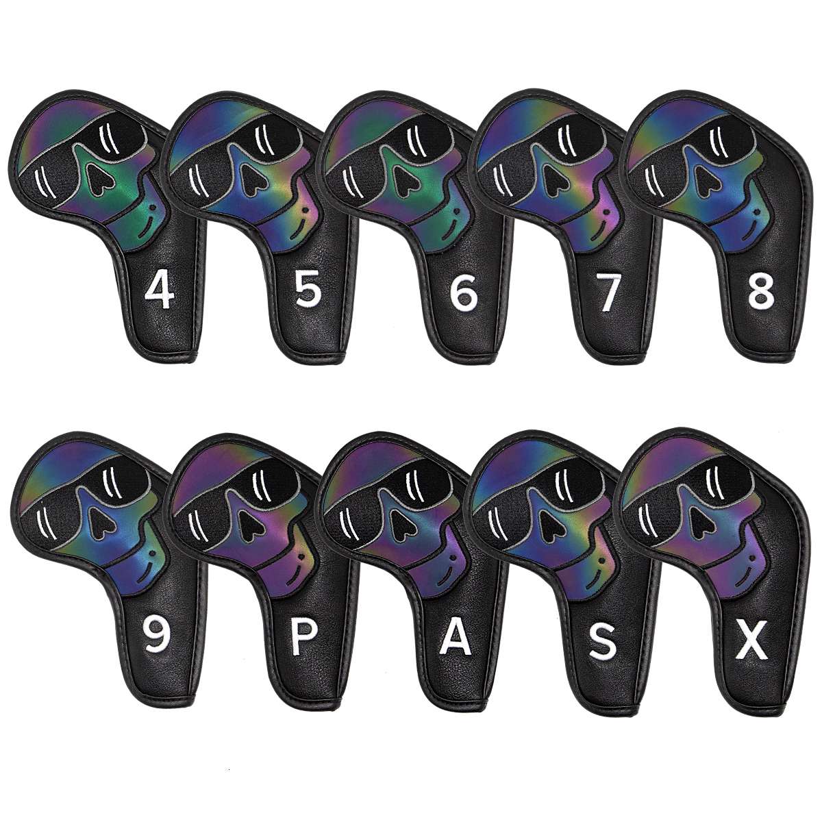 Other Golf Products Gradients Sunglasses Golf Iron Head Covers Iron Headovers Wedges Covers 4-9 ASPX 10pcs with Black Color 230907