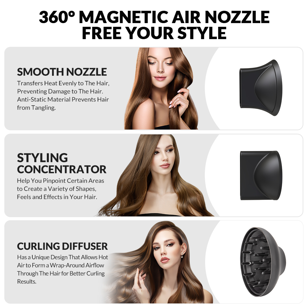 Other Massage Items CHIGNON Hair Dryer 1400W High Speed Smart Leafless Household Ionic Blow Dryers Low Noise Constant Temperature Technology 230906