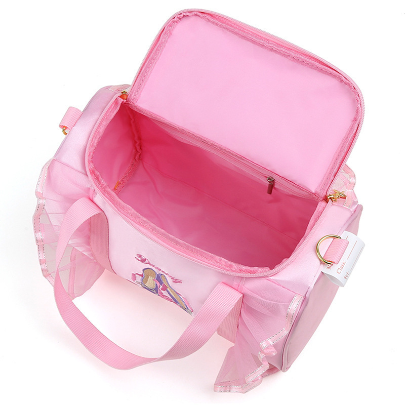 Backpacks Personalized Kids Dance Bag for Girls Ballerina Bag Pink Lace Duffel for Ballet Class Crossbody Name Embroidery Ballet Handbag 230906