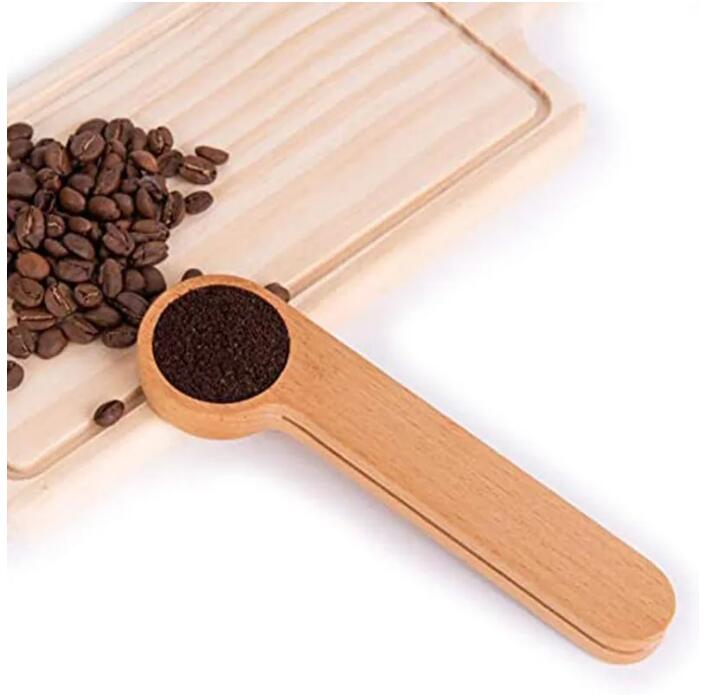 Wood Coffee Scoops Coffeeware Kitchen Dining Bar Home Garden Design Scoop With Bag Clip Tablespoon Solid Beech Wooden Measuring Tea Bean