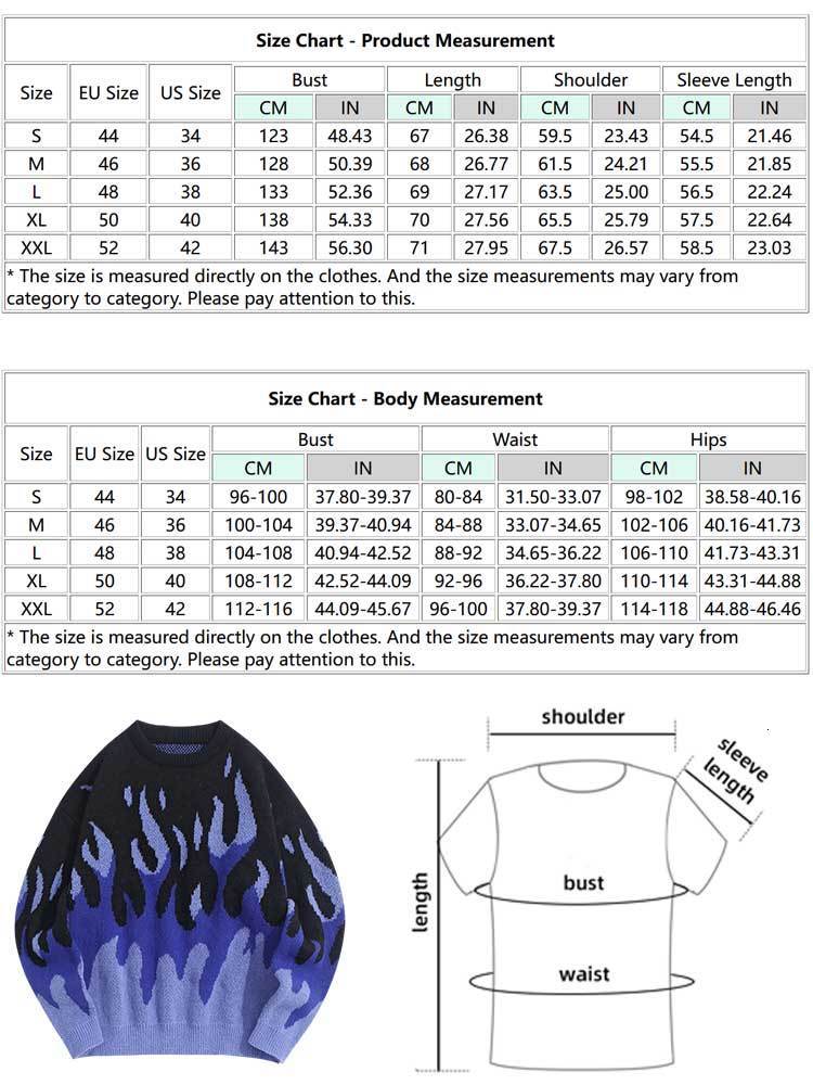 Men s Sweaters Sweater for Men Fire Flame Graphic Y2K Streetwear Knit Pullover Long Sleeves Fall Winter Warm Jumper masculino 230906