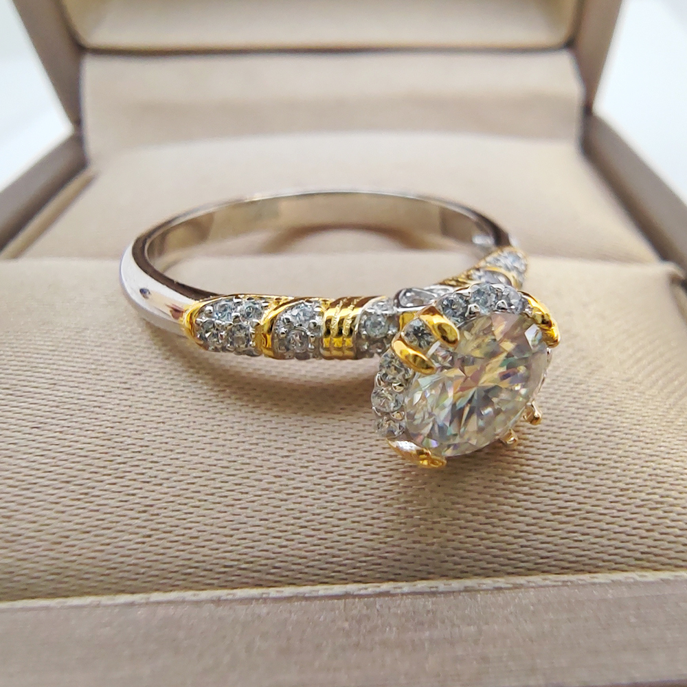 Wedding Rings Luomansi D VVS1 Crown Ring With GRA Certificate S925 Silver 1 Party Woman Jewelry Gift 230906