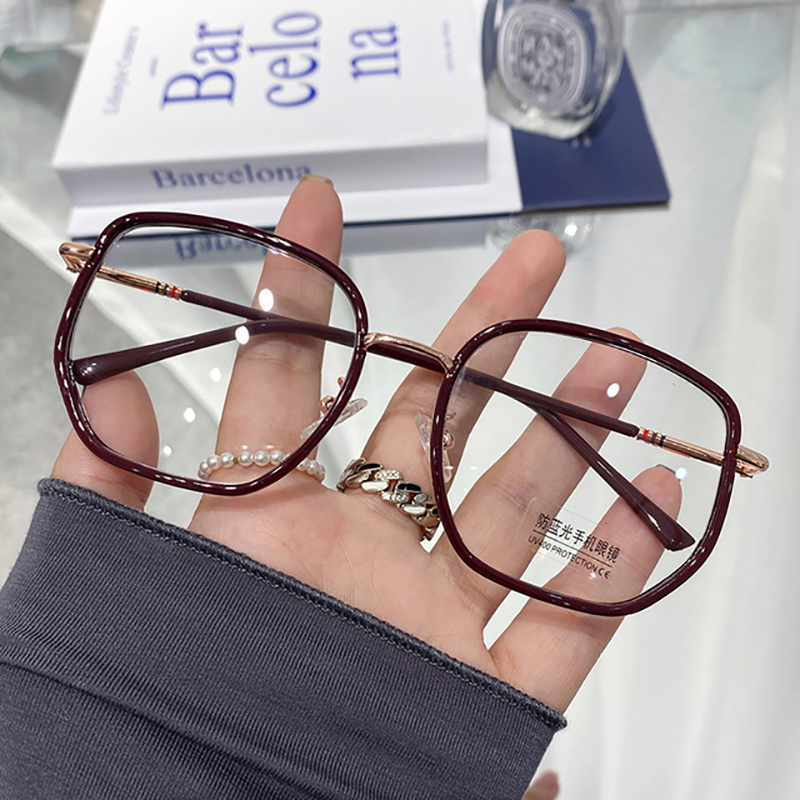 Sunglasses Frames Ultralight Blue Blocking Glasses Girl Retro Green Frame Plain Glasses Blue Light Bezel Transparent Eyewear Glasses for Women 230907